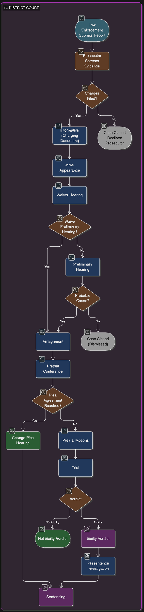 District Court process flowchart